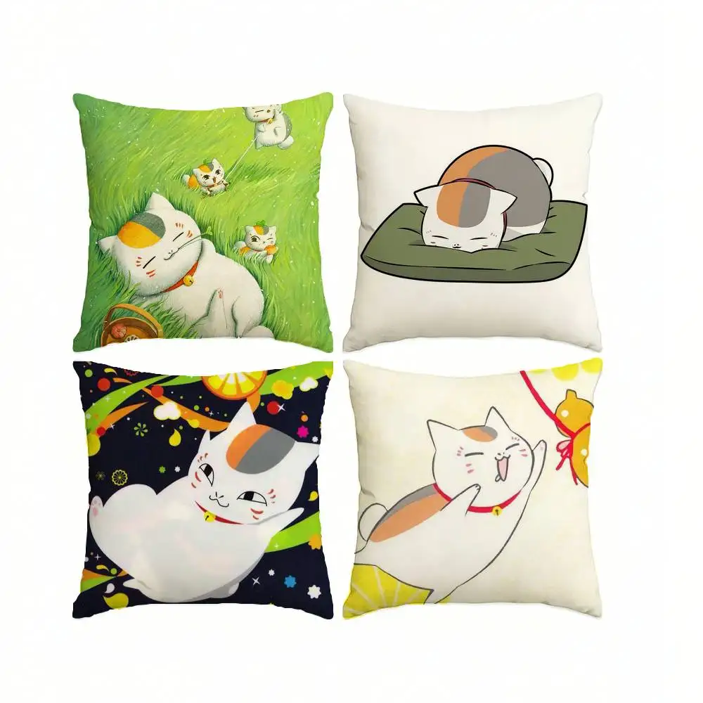 N-Natsume's Book of Friends Anime M-Madara  Square Double-Sided printed Pillow Case Bedroom Bedside Pillow Sofa Cushion Cover