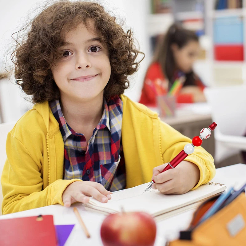 DIY용 구슬 볼펜, 검정 잉크 구슬 펜, 다색 펜, 어린이 학생 사무실 학교 용품, 50 개