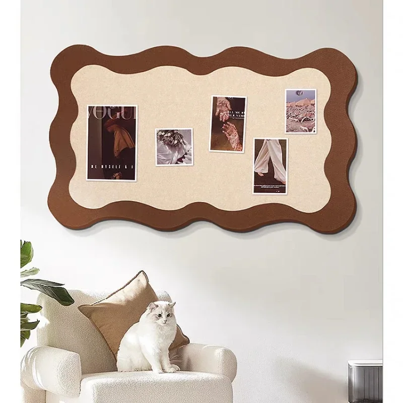 Felt Board Wall Stickers Photos Self-adhesive Wall Decor Non Perforated Background Display Board Bedroom Wallpaper Decoration