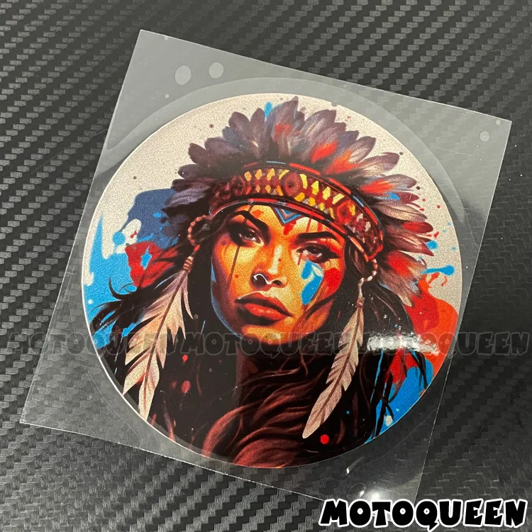 Motorbike Motorcycle Tank Pad Windshield Indian Female Rider Decals Stickers for Vintage Honda Kawasaki Suzuki Harley BMW