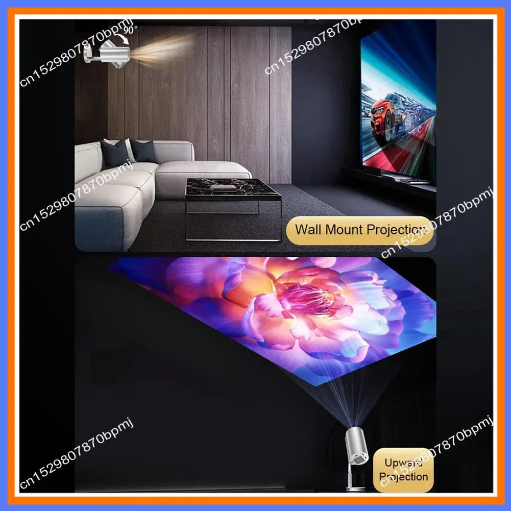 BAAE Mini Proiettore X5 Portatile 4K Regolazione dell'altezza video Supporto portatile, USB, PC, TV Box Spina UE