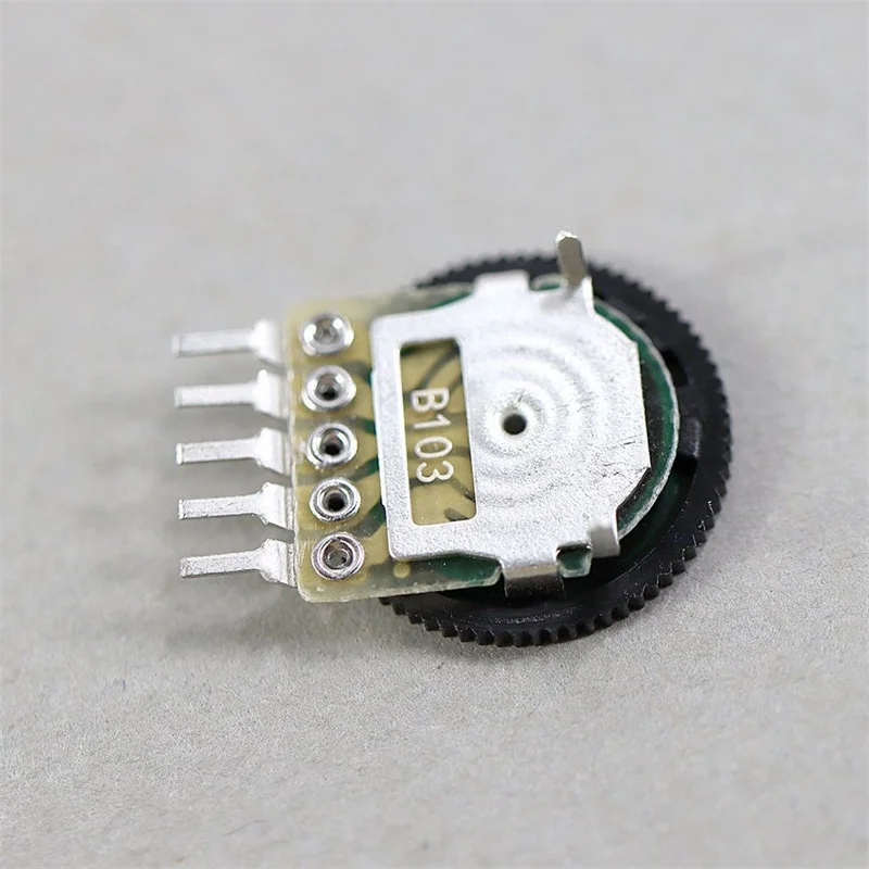 10PCS  Dial 50K10K1K2K5K100K 16*2MM double dial potentiometer gear potentiometer