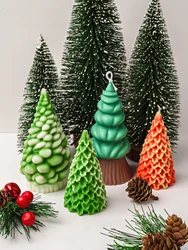 3D albero di natale candela stampi in Silicone albero di pino gesso resina epossidica colata fai da te aromaterapia sapone che fa stampi regalo di decorazioni natalizie