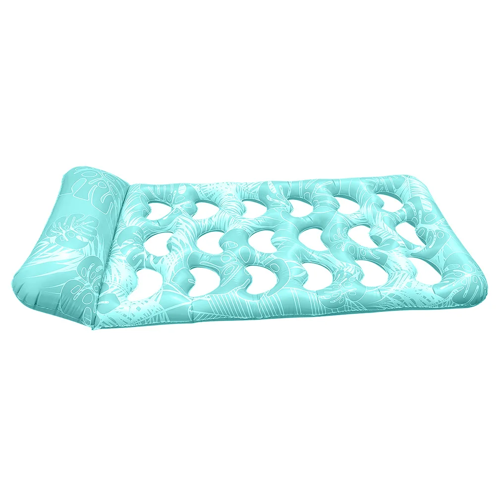 Inflatable Pool Float Lounger with Headrest PVC Recliner Chair Portable Floating Air Mattress for Swimming Pool Party