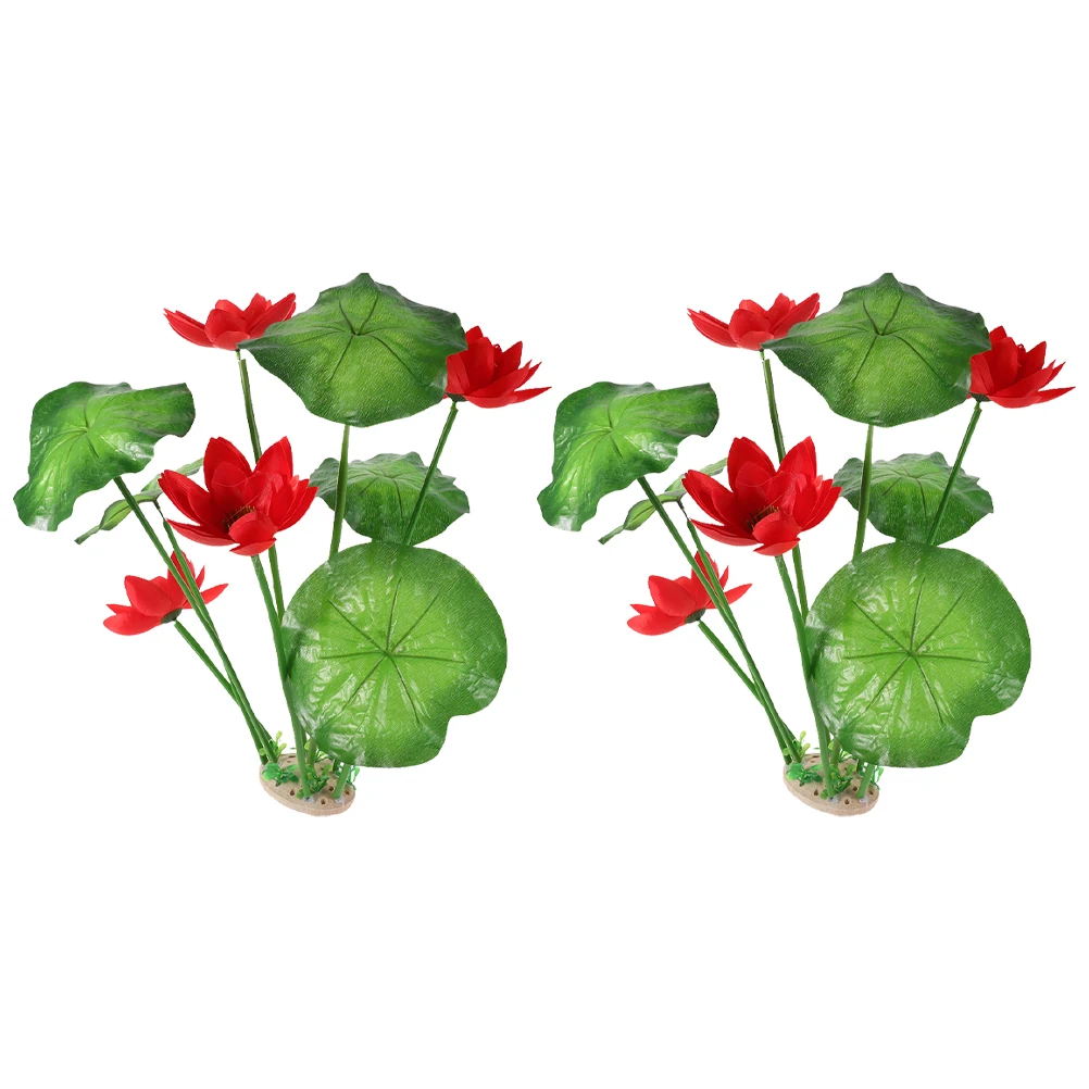 

2Pcs Artificial Aquarium Plants Water Grass Scaping Decor Lifelike Plastic Fish Tank Plants for Easy Clean Landscape Design
