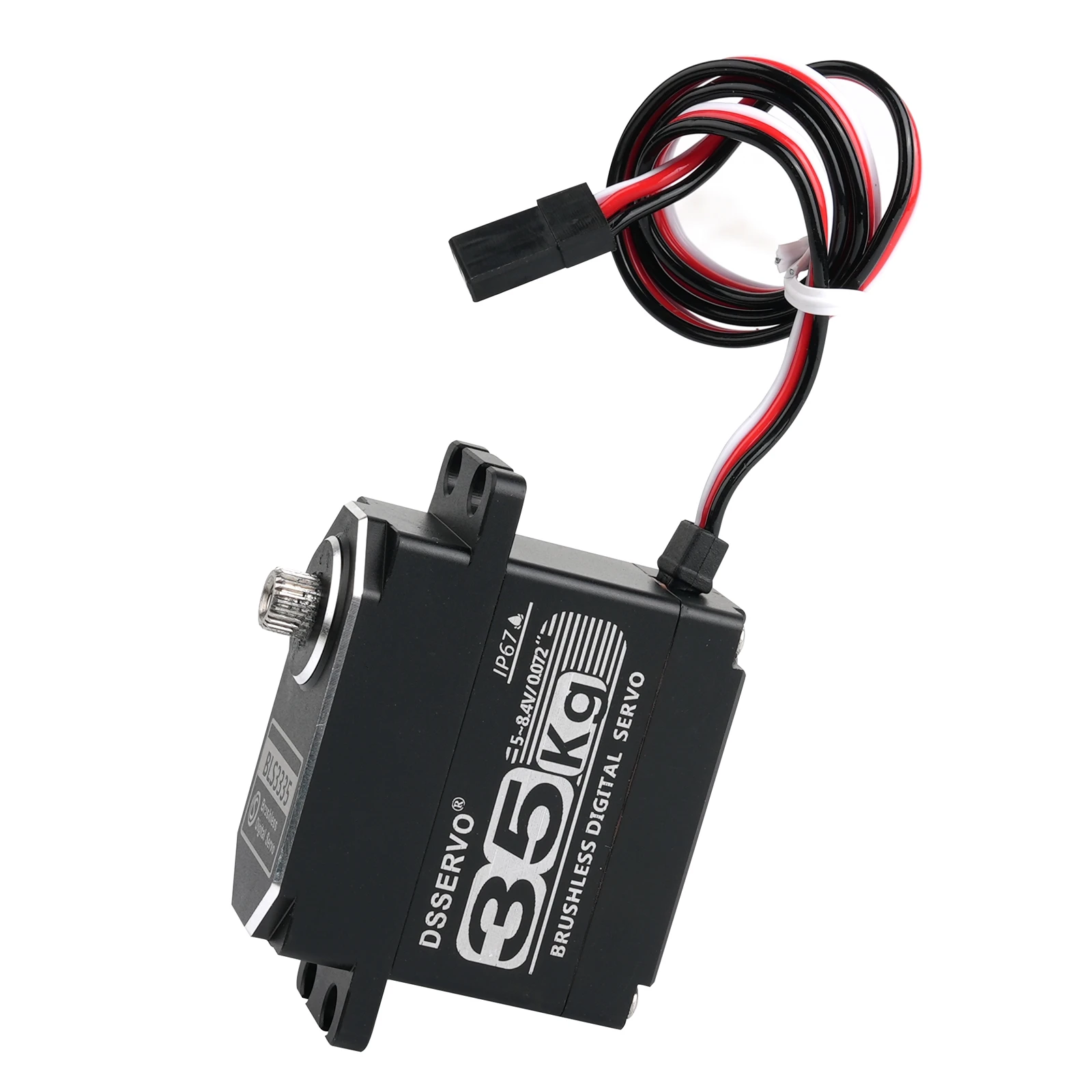 Servo sterzo digitale ad albero singolo interamente in metallo BLS3335 da 35 kg 8,4 V 180 ° /270 ° /360 °   Parti del motore brushless con ingranaggi in acciaio per auto robot