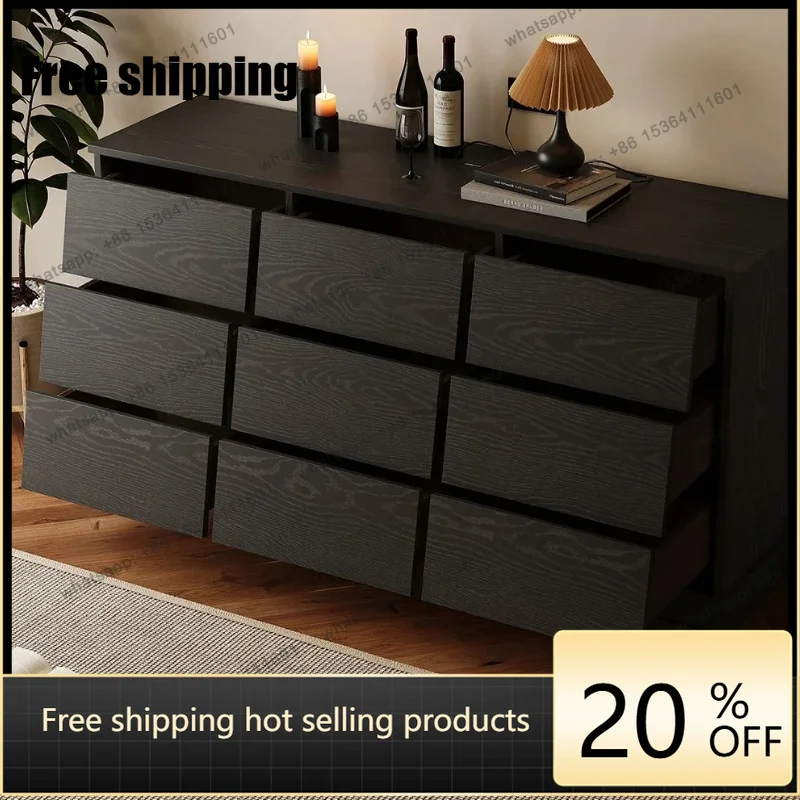 Factory Direct Medieval solid wood light luxury high-end entrance cabinet against the wall storage cabinet