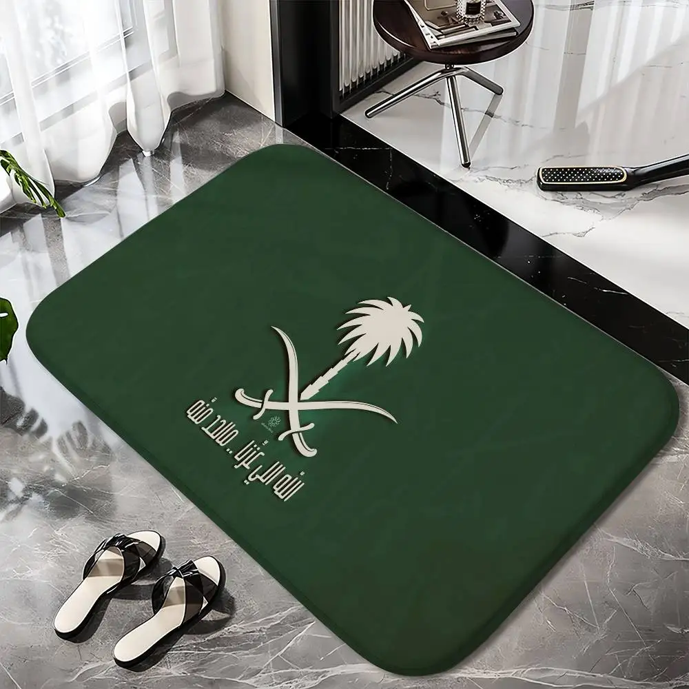 

The Flag Of Saudi Arabia Floor Mat Printed Large Carpets Room And Bedroom Carpets Bathroom Anti Slip Door MATS Small Carpets