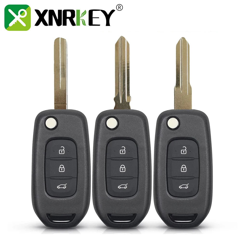 

XNRKEY Car Key Shell 3 Button Flip Remote Control Smart Key For Renault Kadjar Captur Symbol Kaptur Megane Log