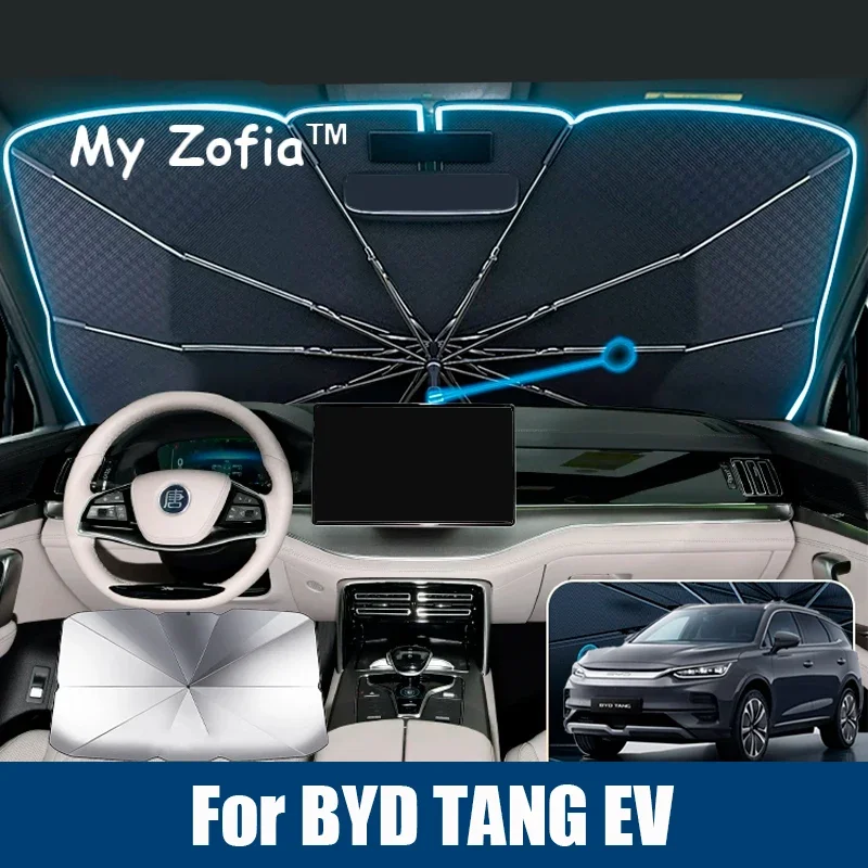 

Для BYD TANG EV TANG 2024 2025 2026 автомобильный солнцезащитный козырек на лобовое стекло складной зонт amry передние теплоизоляционные аксессуары
