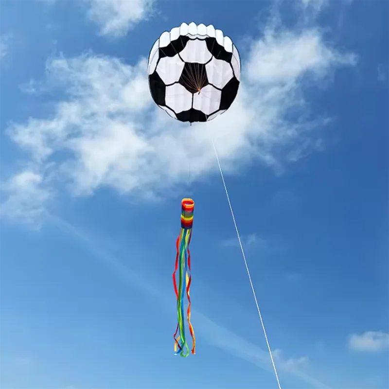6M Inflatable Football Kite Soft Giant Kite 3D Ripstop Nylon Easy to Fly Outdoor Beach Kite