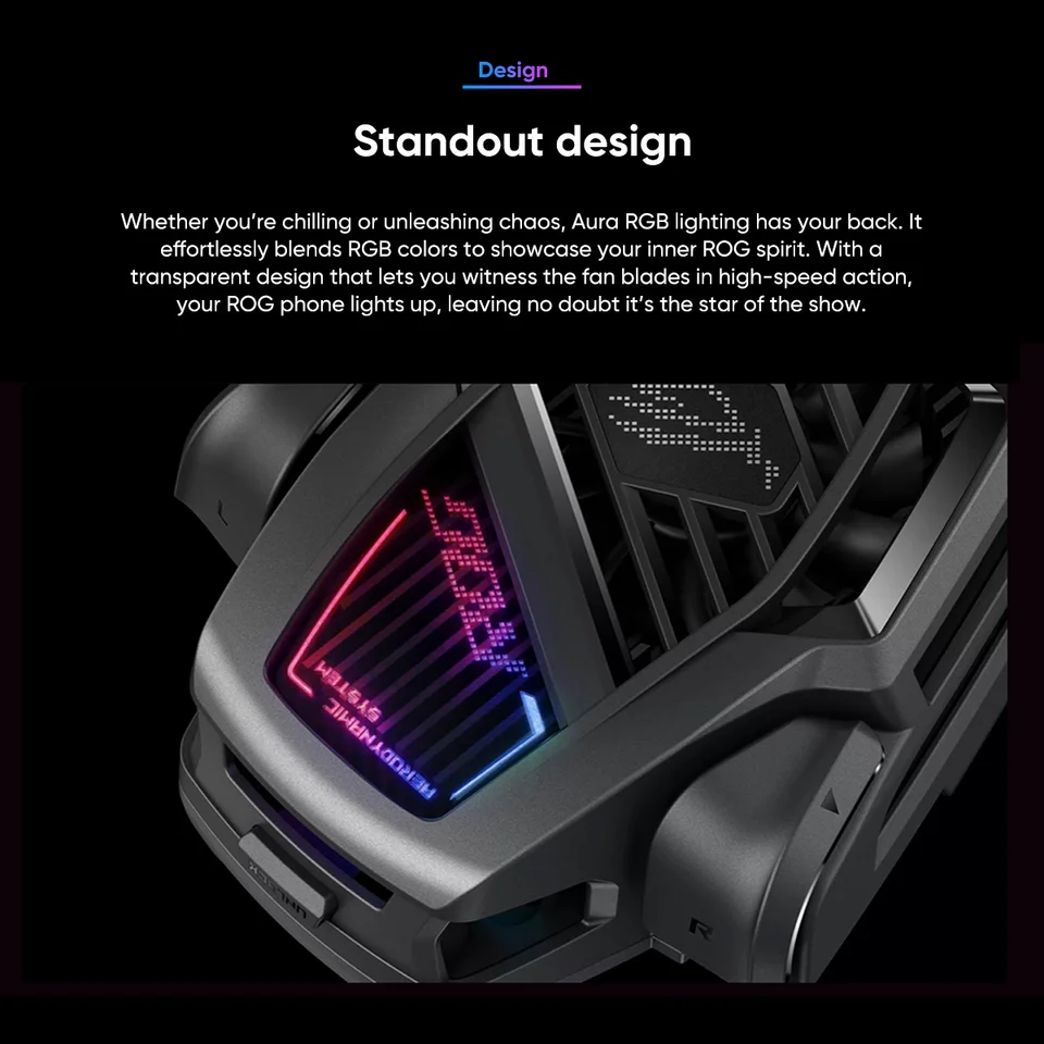 Original ASUS ROG AeroActive Cooler X For Rog 8/8pro, Rog Phone 9