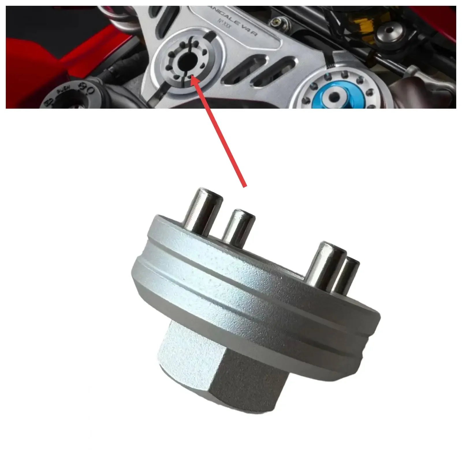 Universal 100% Billet Aluminum Tool Triple Clamp for Ducati Steering Stem Nut Tool Triple Clamp Cover Cap Motorcycle Accessories