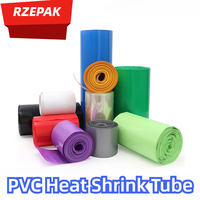 2/5m Width 23 ~ 80mm 18650 Lithium Battery Heat Shrink Tube Li-ion Wrap Cover Skin PVC Shrinkable Film Sleeves Insulation Sheath