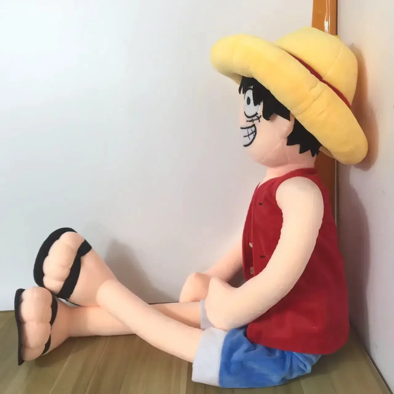 VIP ขนาดใหญ่ 85 ซม.ONE PIECE Luffy Plush Suffed ตุ๊กตาของเล่นตุ๊กตาเด็กเพื่อนผ้าฝ้ายนุ่มรุ่น Bed Hold หมอนตกแต่งบ้านเด็ก/ของขวัญเด็ก