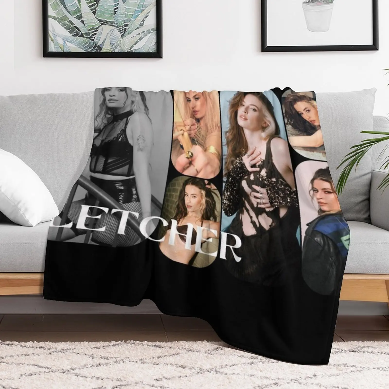 

Fletcher Collage Throw Blanket Tourist Bed linens Summer Beddings Blankets