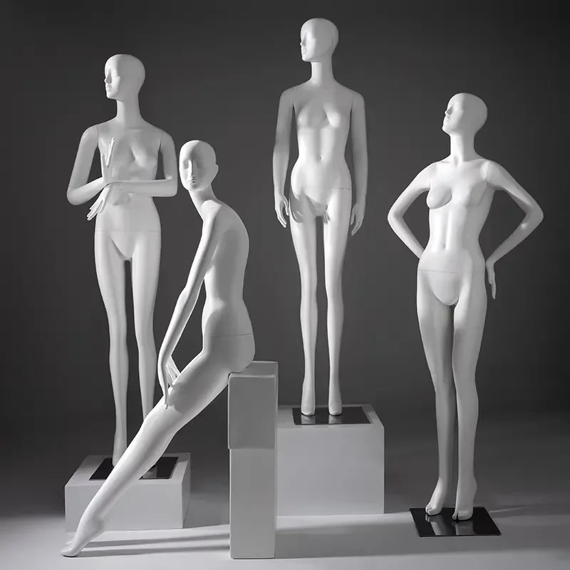 FRP Female Mannequin for Wedding Dress Display High End Full Body Model Prop for Clothing Store Window Showcase Rack
