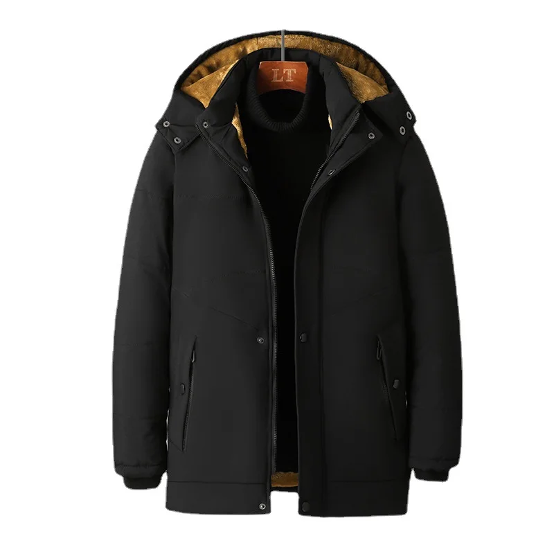 Homens de Inverno Com Capuz de Lã Quente Grosso Homens Casaco Parka 2022 Novo Estilo Militar Parka À Prova de Vento Jaqueta Men Clássico Casual Parkas Homens