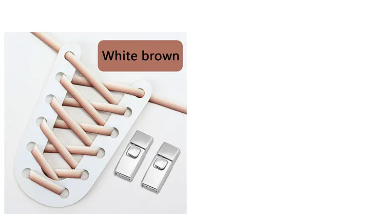 Neue Schnürsenkel ohne Krawatte Press Lock flache Farbverlauf elastische Schnürsenkel ohne Krawatten Schnürsenkel Gummibänder für Schuhe Frau Mann – Detail 10