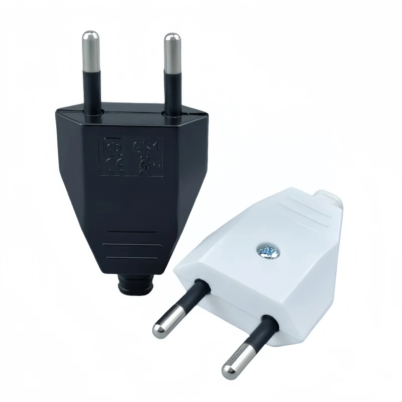 4.0mm EU Plug Adapter Male Replacement Outlets Rewireable Schuko Electeical Socket Europea AC Power Extension Cable Rewire Plug