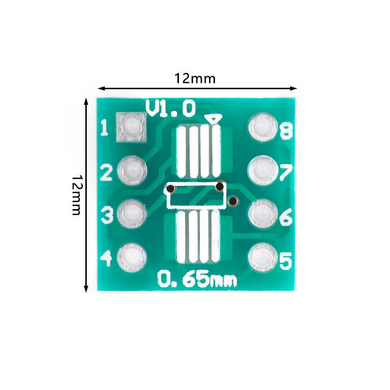 SMD To DIP Adapter Board SOP8/SSOP8/TSSOP8 To DIP Pitch 0.65/1.27mm (10Pcs)