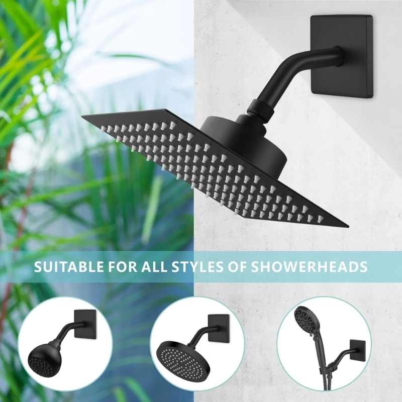 

Stainless Steel Bathroom Flanges Cover for Shower Pipe Hide Imperfections Easyly Installation Square Size 37JD