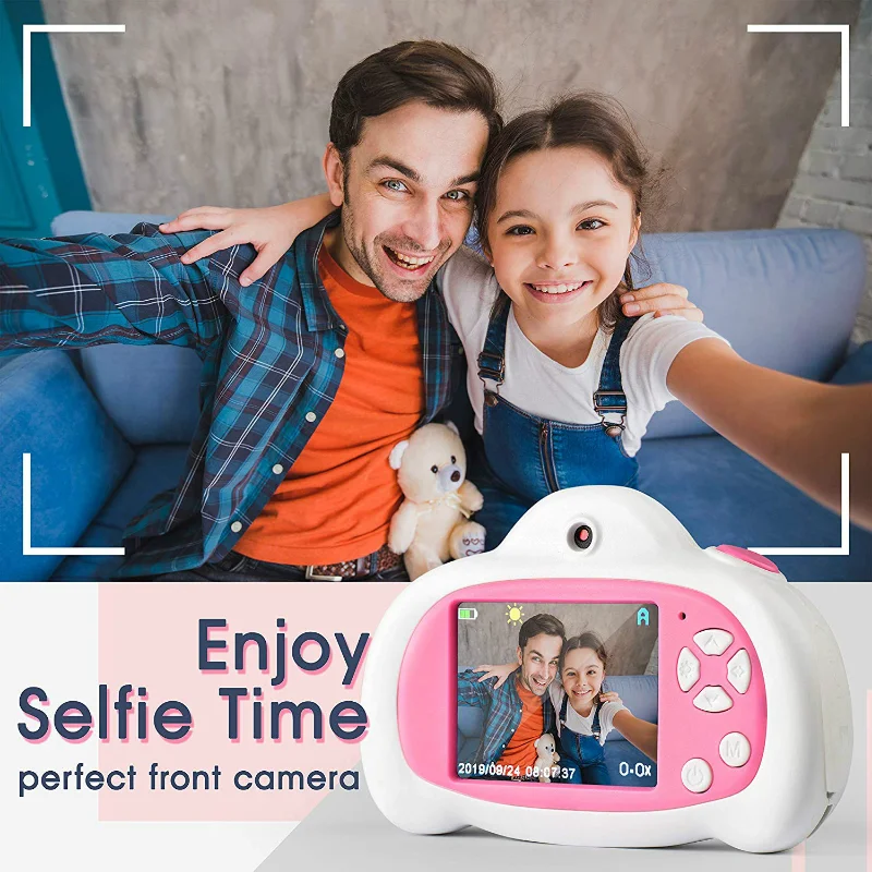 Mini cámara de juguete para niños, pantalla HD IPS de 2,0 pulgadas, 1080P, grabadora de vídeo, foto Flash, videocámara de 12MP, regalo