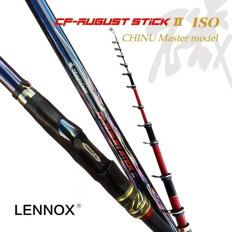 

LENNOX AUGUST Rock Fishing Rod 4m5m Ultralight Carbon Fiber Telescopic Spinning Fishing Pole 400 500 Ocean Rock Rod