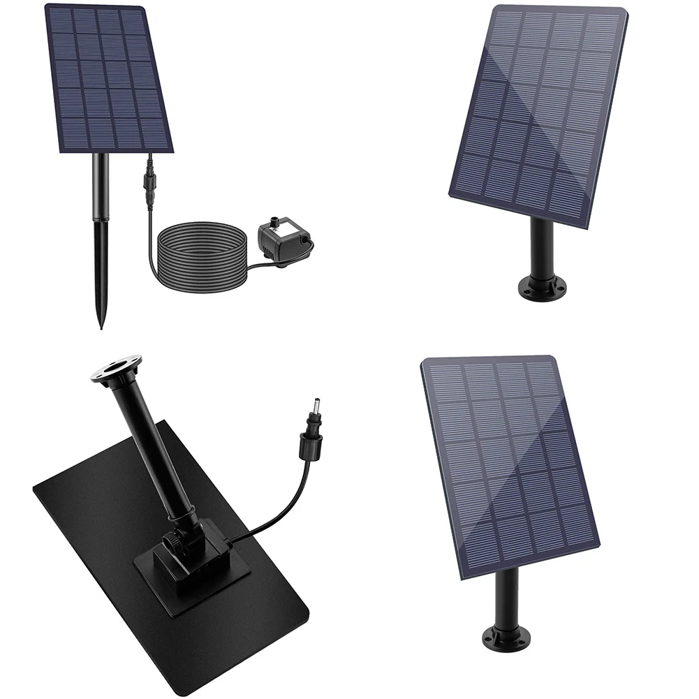 

2.5W 5V Solar Water Fountain Brushless Motor Solar Water Pump Different Nozzles Solar Power Panel Water Pump for Bird Bath