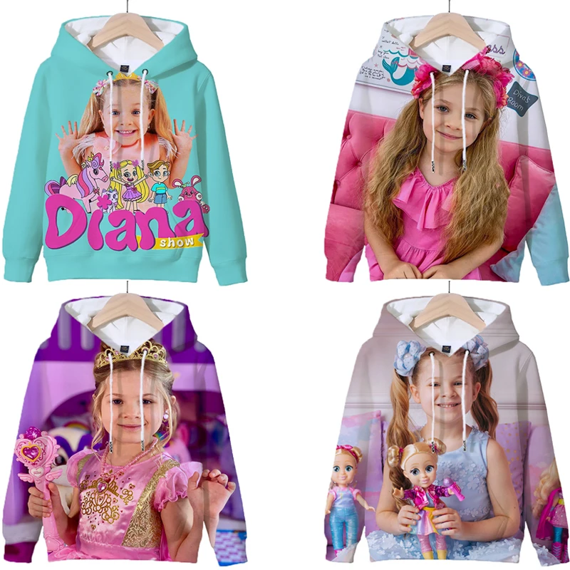 

Child Star Diana Show Print Hoodie Kids Kwaii Sweatshirt Tops Funny Diana Casual Hoodies Children Clothes Girls Hooded Pullover