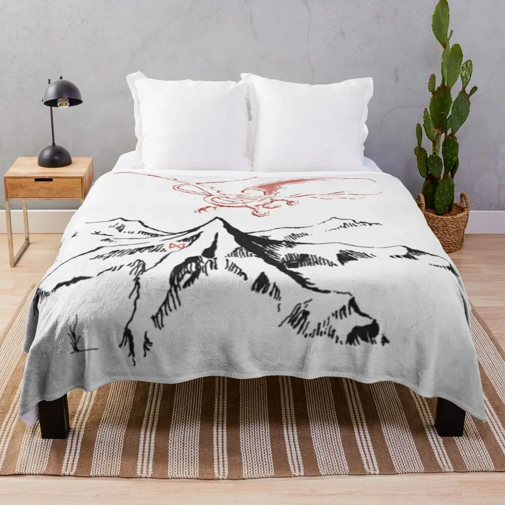 Misty Mountains ~ Smaug Throw Blanket Soft Plush Plaid Stuffed Blankets Throw And Blanket