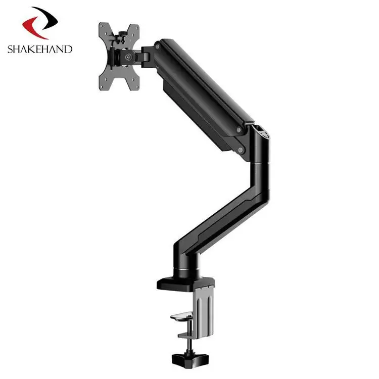 Single Monitor Arm Gas Spring Height Adjustable Swivel Rotation Extendable Inch Aluminum Alloy Ergonomic Workstation Office