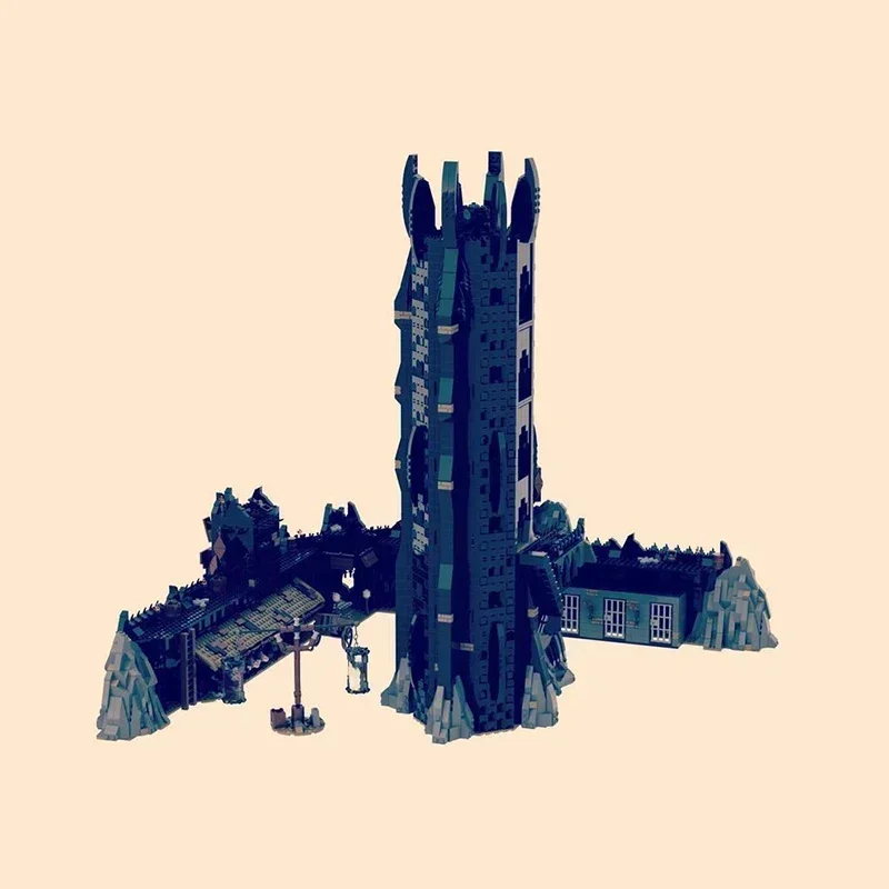 قلعة الطوب خواتم سحرية Moc بنة مشهد الفيلم UCS سيريث Ungol نموذج لتقوم بها بنفسك تجميع عرض الشارع لعبة هدية الطفل