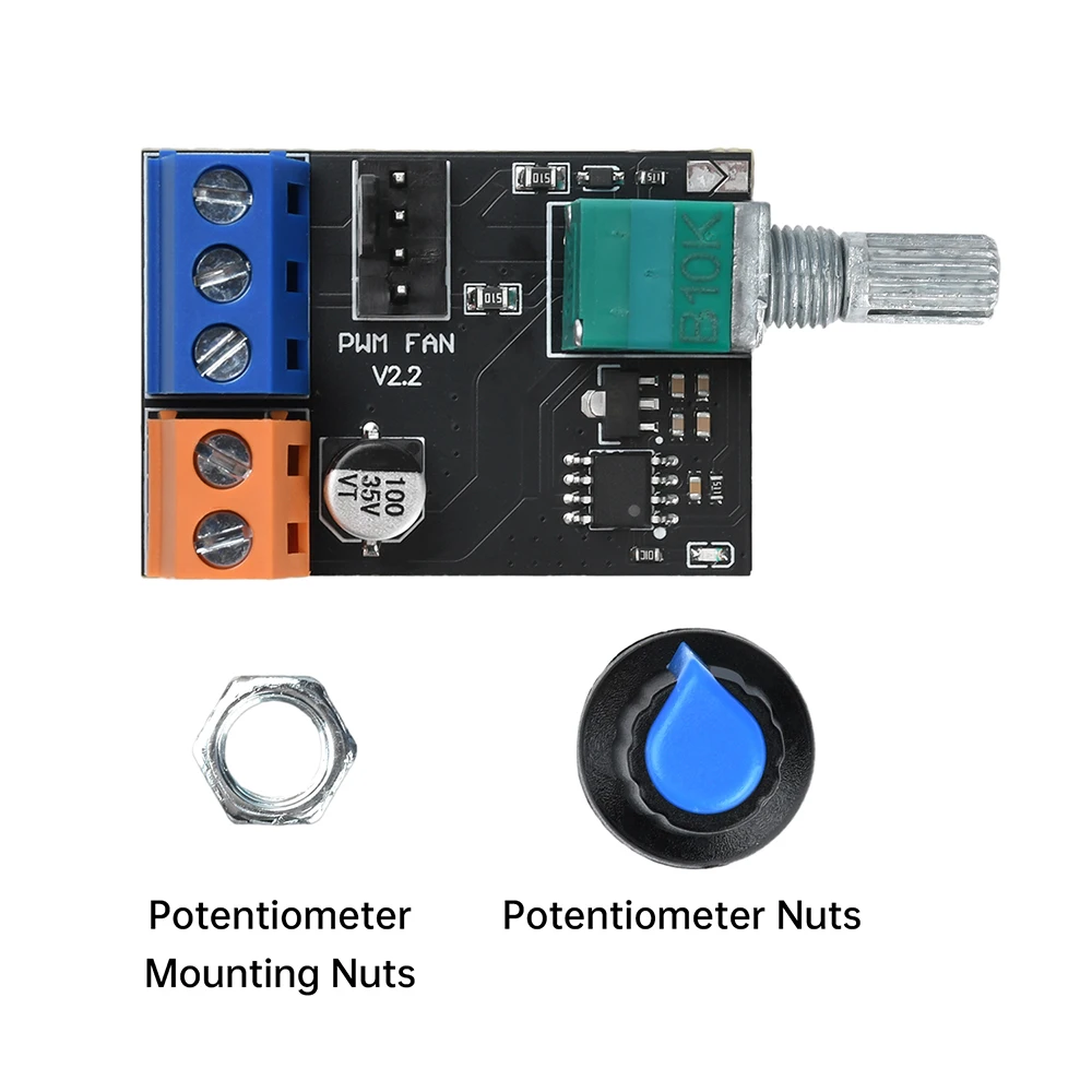 DC 12V 3 fili 4 fili Motore Governatore continuo PWM Regolatore di velocità del motore Modulo di azionamento dell'interruttore di controllo della velocità del motore