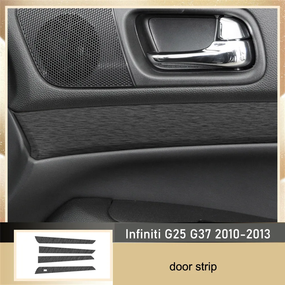 For Infiniti G25 G37 2007-2013 Interior Central Control Panel Door Handle Carbon Fiber Sticker Decals Car styling Accessorie