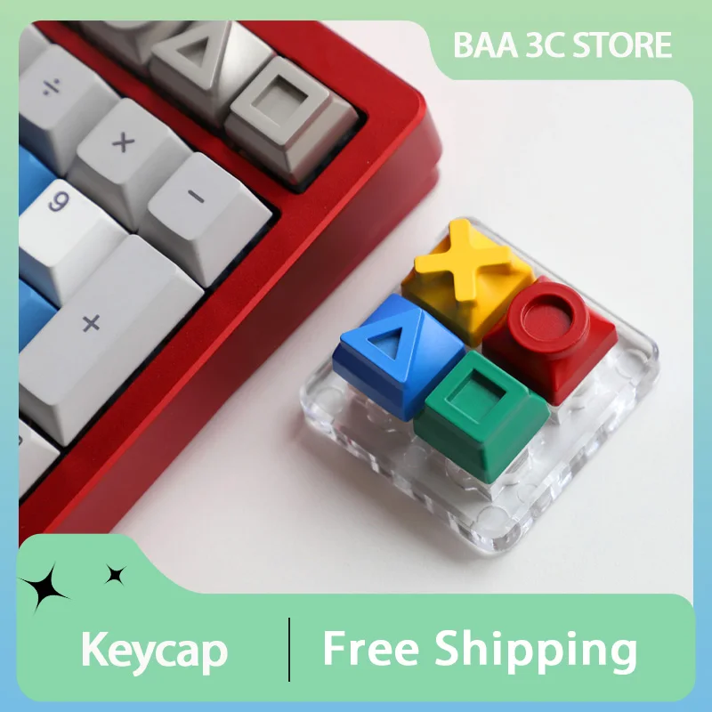 

Color Geometry Artisan Keycap Custom Personalized Metal Keycaps1U Gaming Point KeyCap for Mechanical Keyboard Accessories