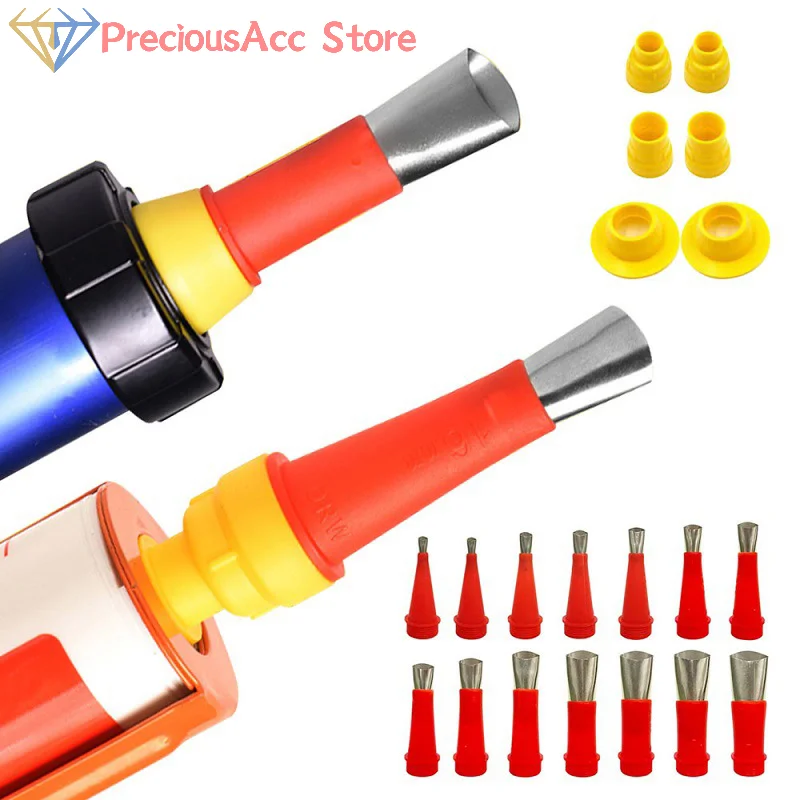 22PCS Stainless Steel Caulk Nozzle Applicator Caulking Finisher Glue Tool Kitchen Bathroom Sink Silicone Sealant Finishing Tool