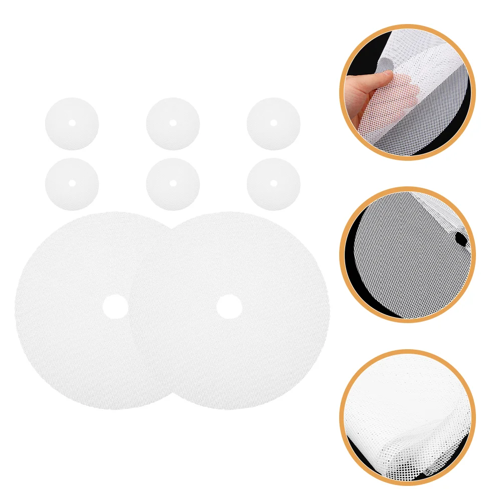 8 Pcs Round Dryer Pad Food Mats Dehydrator Trays Silicone Pads for Mesh Silica Gel Liner Supplies