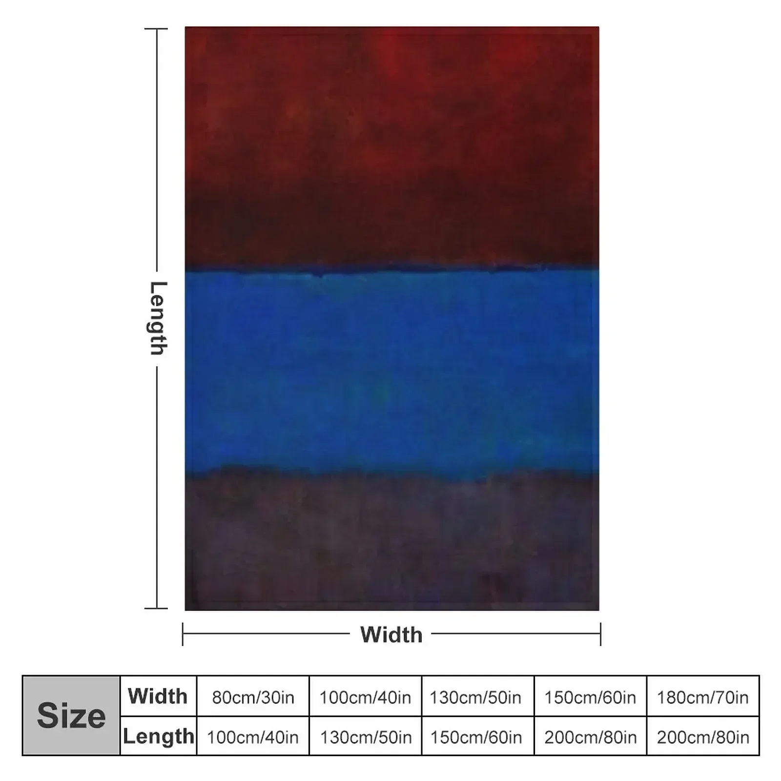Mark Rothko | No. 61 (Rust and Blue) Throw Blanket couch cozy soft plush fuzzy picnic outdoor blanket