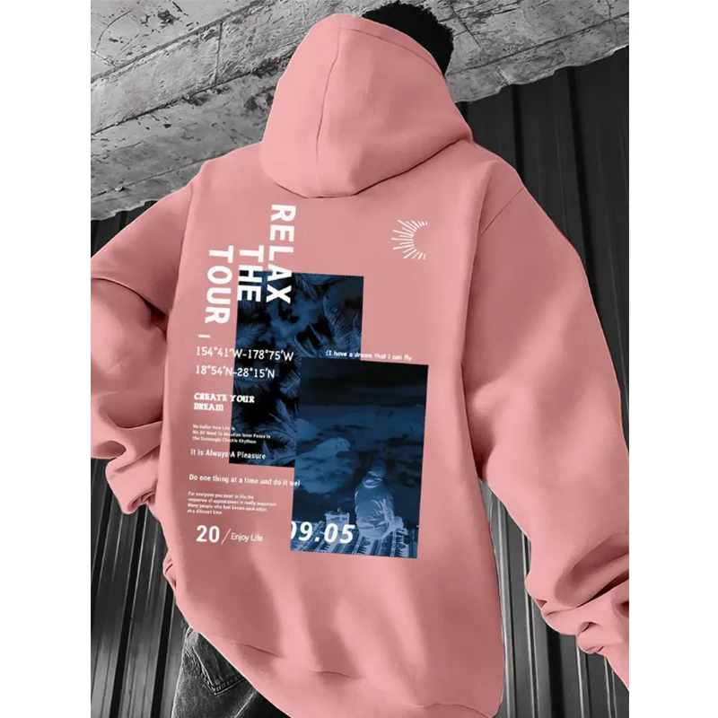 2025 جديد الخريف والشتاء الرجال هوديي غير رسمي الشباب وسيم شارع العليا في الهواء الطلق فضفاض كبير الحجم القطن البلوز #4