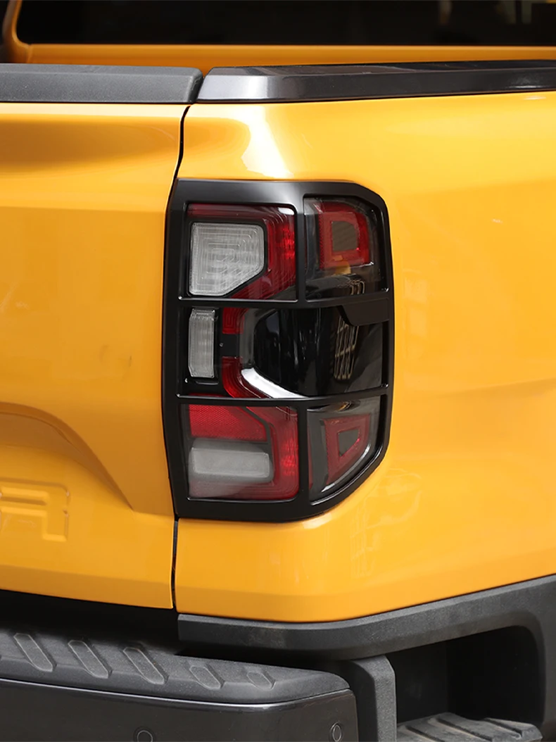 Für Ford Ranger T9 2023 2024 Scheinwerfer Abdeckung Trim Vorne Kopf Lampe Streifen Scheinwerfer Rückleuchten Rahmen Carbon Faser Auto zubehör – Detail 2