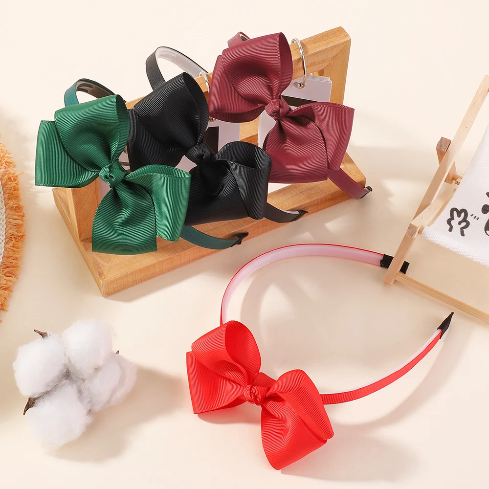 

2pcs/set Cute Grosgrain Ribbon Hair Bows Headbands for Women Girls Princess Bowknot Hairbands Headwear Hair Accessories Gift