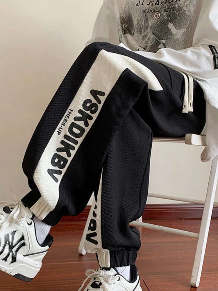 

Teenage Boys Sports Pants High Waist Straight Leg Lengthened Spring Autumn Sle Casual Faion Brand Anti-Wrinkle Long Trousers