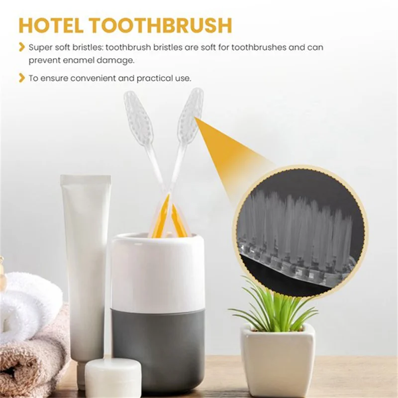 100 Packed Disposable Travel Toothbrushes Adult Or Child Disposable Hotel Toothbrushes Travel Toiletries Teeth Clean Brushes