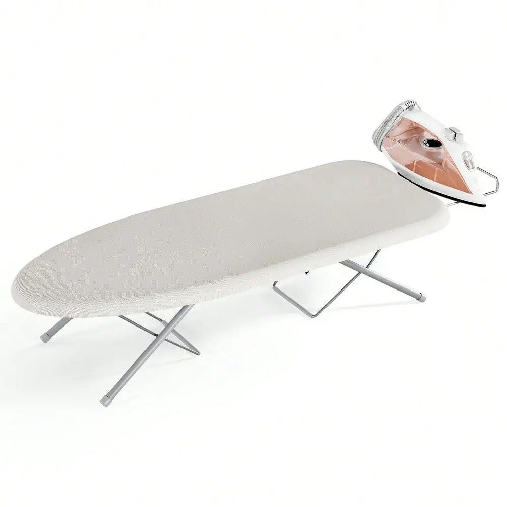 

TOOLF Tabletop Ironing Board With Iron Rest, Small Ironing Board, Extra Thick Cover, Portable Tabletop Ironing Board With NonSl