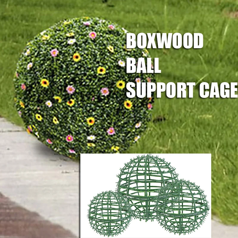 

Nice 3 Pcs Flower Arrangement Boxwood Ball Support Cage Artificial Plant Topiary Household Frame Faux Topiary Artificial Rack Sh