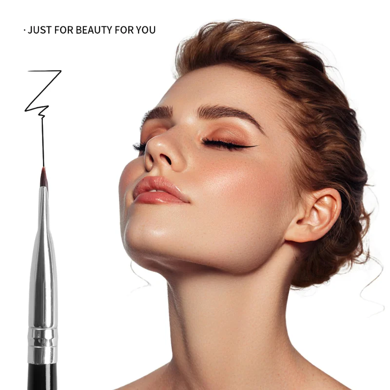 Brocha delineadora profesional ultrafina, ángulo oblicuo fino, cabeza plana, contorno suave, brochas de maquillaje para cejas, herramientas portátiles