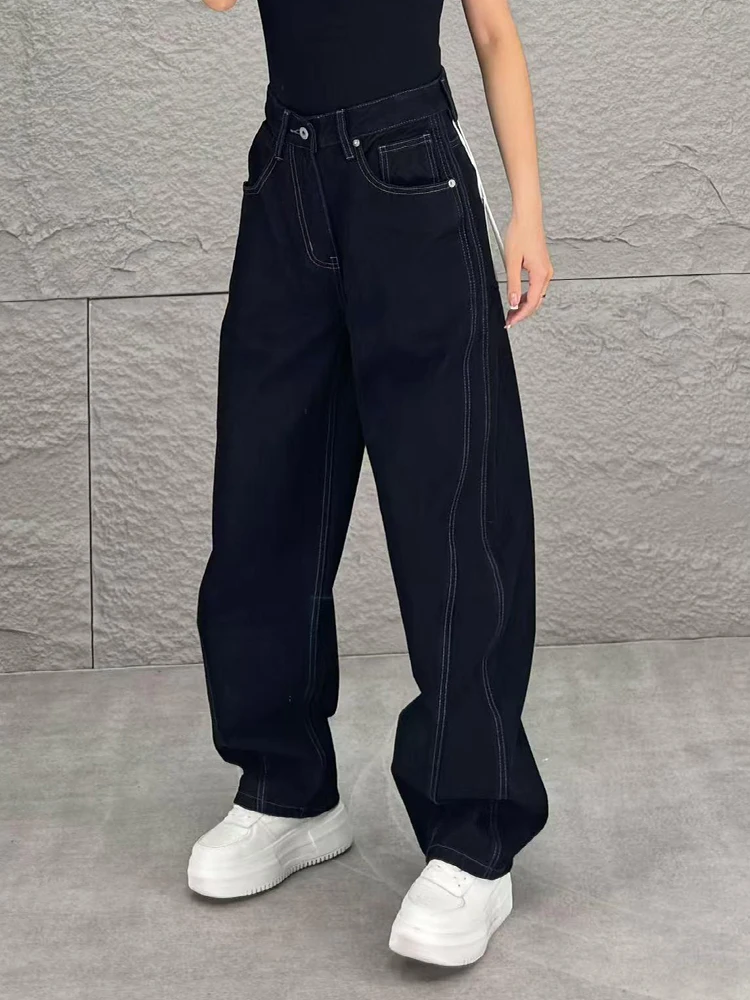 

American Casual Men's Jeans Spring Summer Trend Loose 3D Tailoring Wide Leg Long Pants Youth Handsome Knife Denim