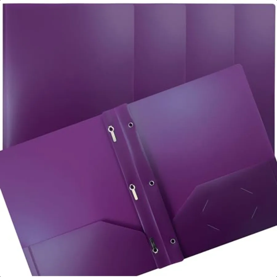 cartelle-in-plastica-viola-a-2-tasche-con-punte-cartelle-in-polietilene-resistenti-da-lettera-confezione-da-24-con-clip-di-fissaggio-con-punte-etali-viola