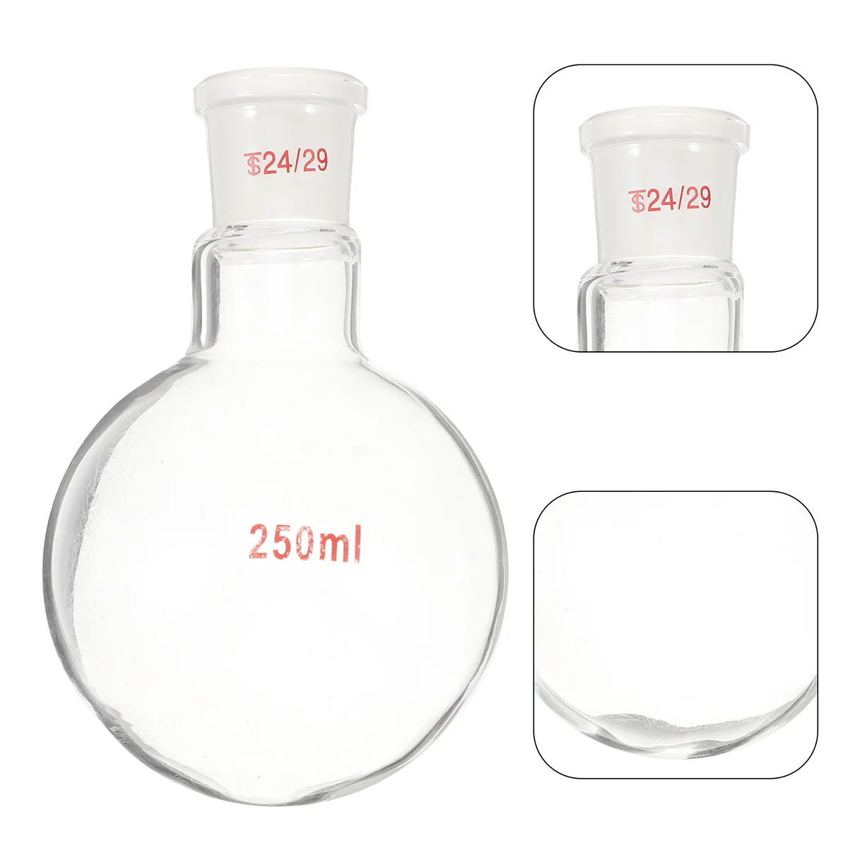 

Organic Chemistry Glassware Round Bottom Boiling Flask Heating Single Neck for Laboratory